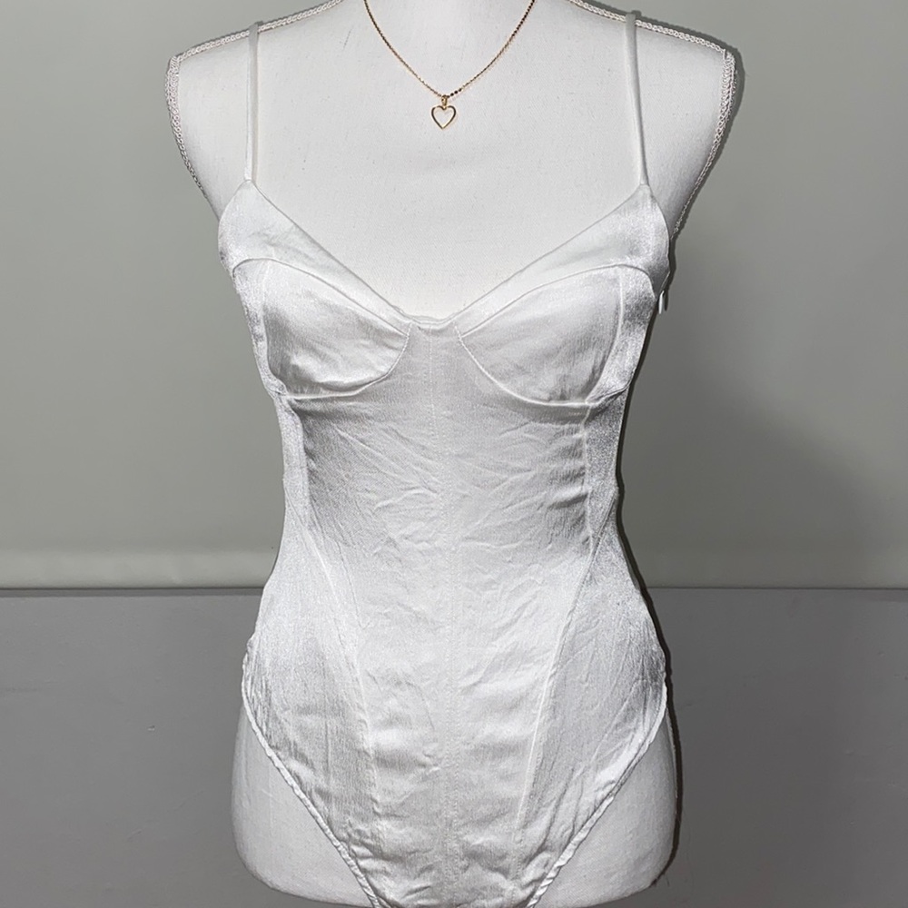 Zara Silk White Bodysuit